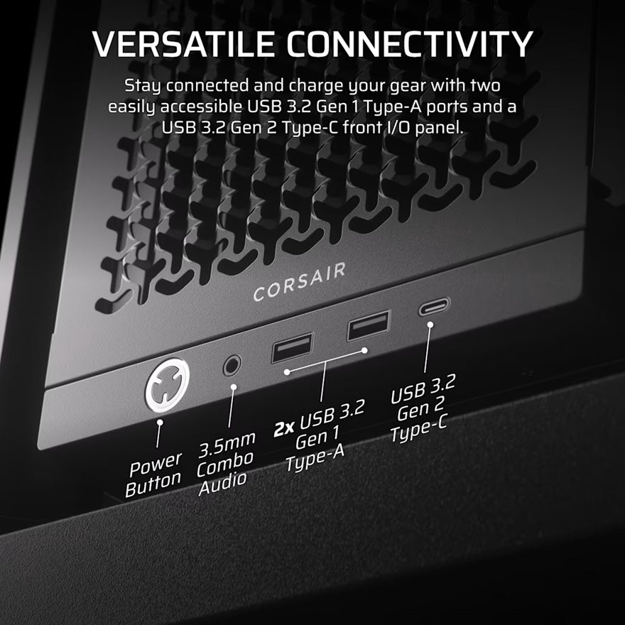 Corsair FRAME 4000D Modular Mid-Tower PC Case - Black, ATX, 430mm GPU, 170mm CPU cooler, 360mm ra... - Image 3