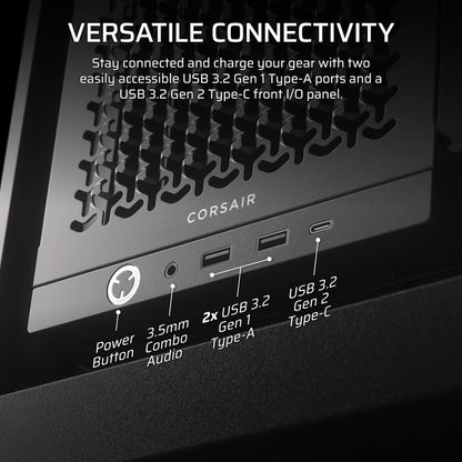 Corsair FRAME 4000D Modular Mid-Tower PC Case - Black, ATX, 430mm GPU, 170mm CPU cooler, 360mm ra... - Image 3