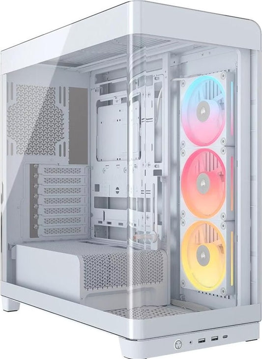 Corsair FRAME 4500X LX-R RGB LINK Panoramic Glass Mid-Tower PC Case White: up to 460mm GPU, 360mm...