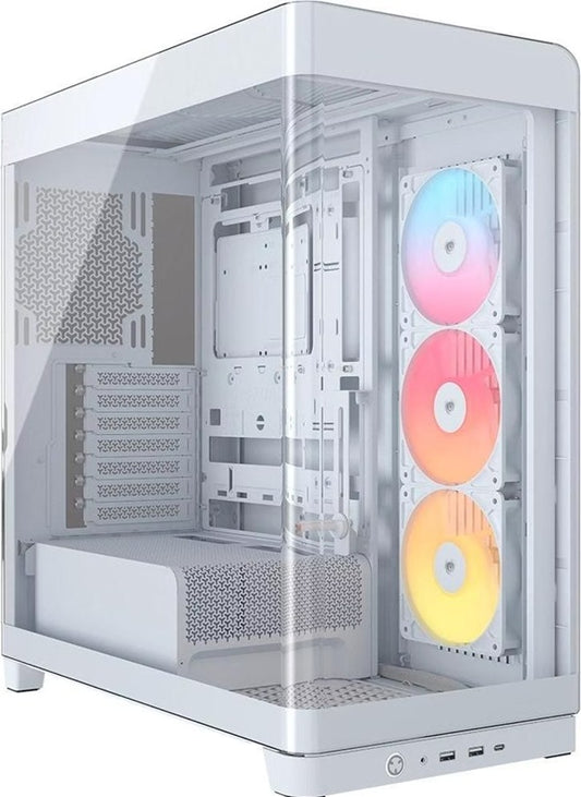 Corsair FRAME 4500X RS-R ARGB Panoramic Glass Mid-Tower PC Case White: 460mm GPU, 185mm CPU coole...