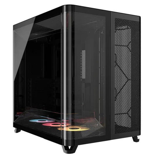 Corsair AIR 5400 RS-R ARGB Mid-Tower ATX Case - Black, Triple-Chamber, 360mm Rad Support, Glass P...