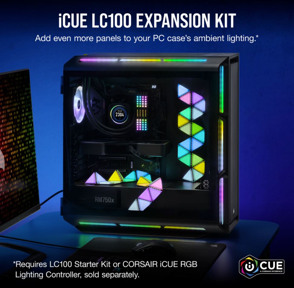 Corsair iCUE LC100 Smart Lighting Strip Expansion Kit. ICUE Software - Cases  Accessories