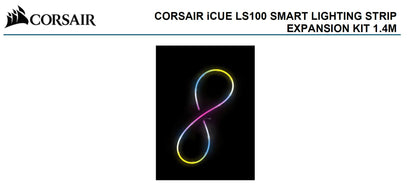 (LSCorsair  iCUE LS100 Smart Lighting Strip Expansion Kit 1x 1.4 Meter 84 Individually Addressabl...