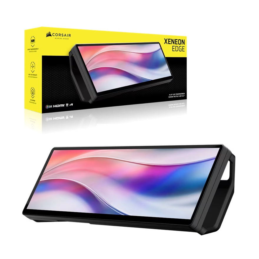 Corsair XENEON EDGE 14.5' LCD Touchscreen, 2560x720@60Hz, HDMI/USB-C, 5-point touch, magnetic mou...