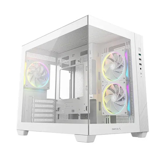 DeepCool CG330 3F WH M-ATX, Support BTF back-plug motherboard, USB3.0 x1,USB2.0 x2,Audio x1,Pre-i...
