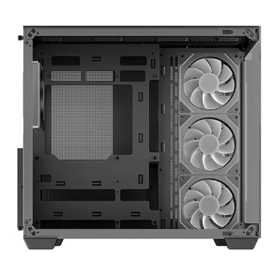 DeepCool CG530 4F ATX Case, Tempered Glass, 4 Pre-Instaled Fans, USB3.0×2、Gen2 Type-C x1、Audio/Mi...