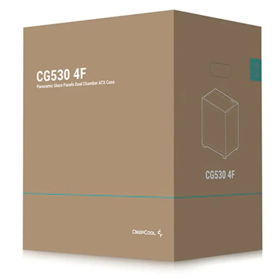 DeepCool CG530 4F ATX Case, Tempered Glass, 4 Pre-Instaled Fans, USB3.0×2、Gen2 Type-C x1、Audio/Mi... - Image 4