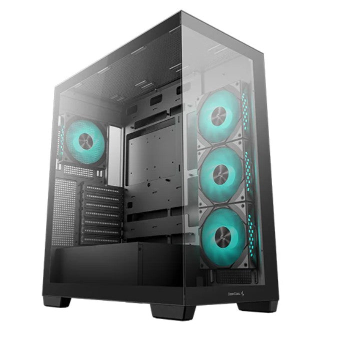 DeepCool CG580 4F Panoramic ATX Mid-Tower Case, 4 x Pre Installed Fans Single Chamber, Support Up...
