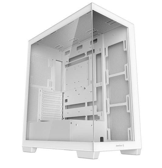 DeepCool CG580 White Panoramic ATX Mid-Tower Case, Up to 2x 360mm Radiators, 9x120mm Fans. Front...