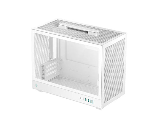 DeepCool CH160 PLUS WH Portable Micro-ATX Compact Case, USB3.0×2, Gen2 Type-C x1, Audio/Mic×1 - C...