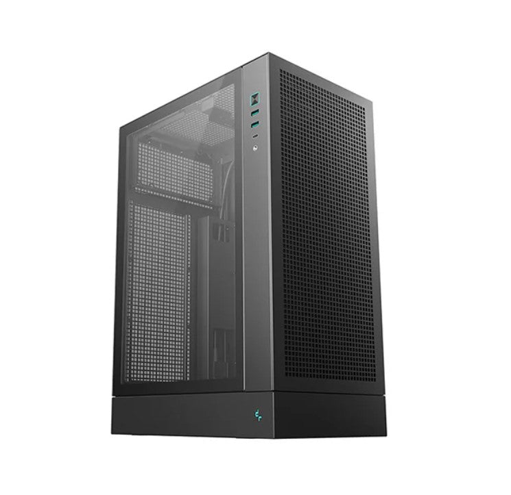 DeepCool CH170 PLUS Vertical Micro-ATX Compact Case, USB3.0×2, Gen2 Type-C x1, Audio/Mic×1 - Case...