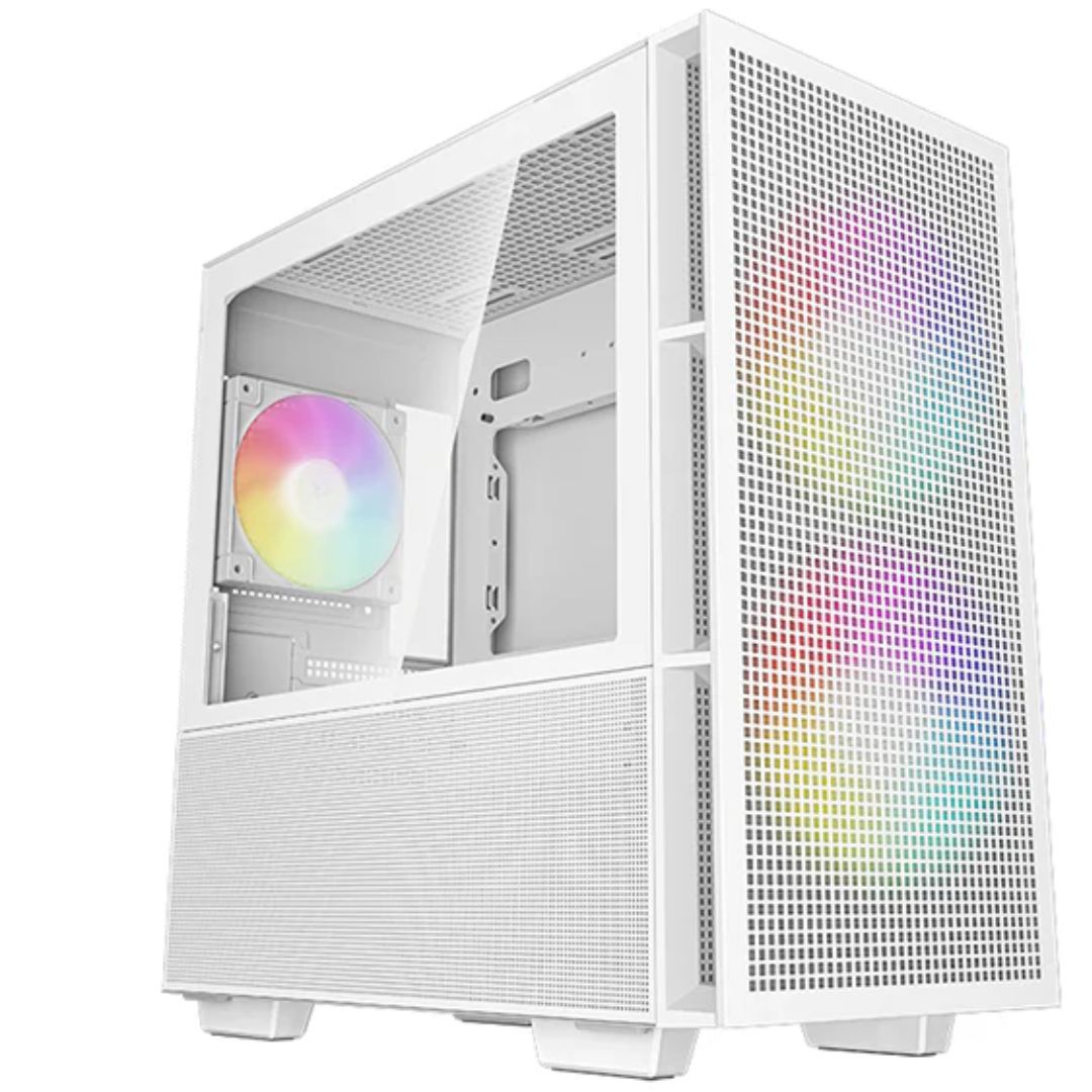 DeepCool CH360 Digital White Micro ATX Case, Digital Status Display, Tempered Glass Window,1x USB...