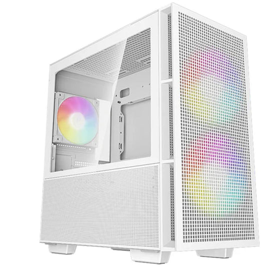 DeepCool CH360 Digital White Micro ATX Case, Digital Status Display, Tempered Glass Window,1x USB...