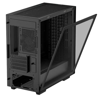 DeepCool CH360 Digital Black Micro ATX Case, Digital Status Display, Tempered Glass Window,1x USB 3.0, 1x USB-C, HD Audio, 2x 140mm ARGB and 1x 120mm