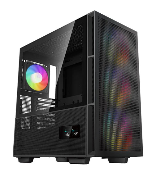 DeepCool CH560 DIGITAL High Airflow Mid-Tower ATX Case, Digital Status Display, Magnetic Hybrid M...