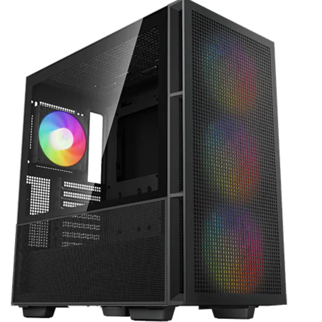 DeepCool CH560 HighAirflow Mid-Tower ATX Case, Magnetic Hybrid Mesh, Tempered Glass, 3 Pre-Instal...