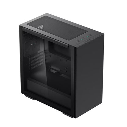 DeepCool MACUBE 110 Black Minimalistic Micro-ATX Case, Magnetic Tempered Glass Panel, Removable D... - Image 2