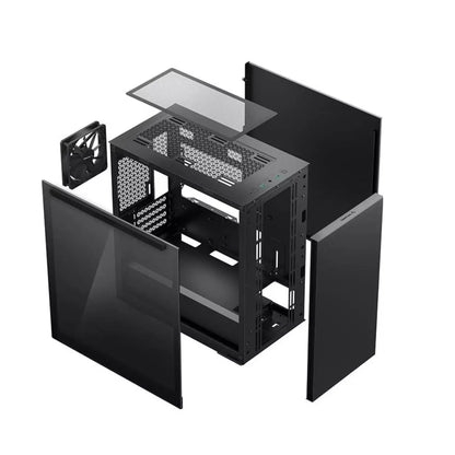 DeepCool MACUBE 110 Black Minimalistic Micro-ATX Case, Magnetic Tempered Glass Panel, Removable D... - Image 4