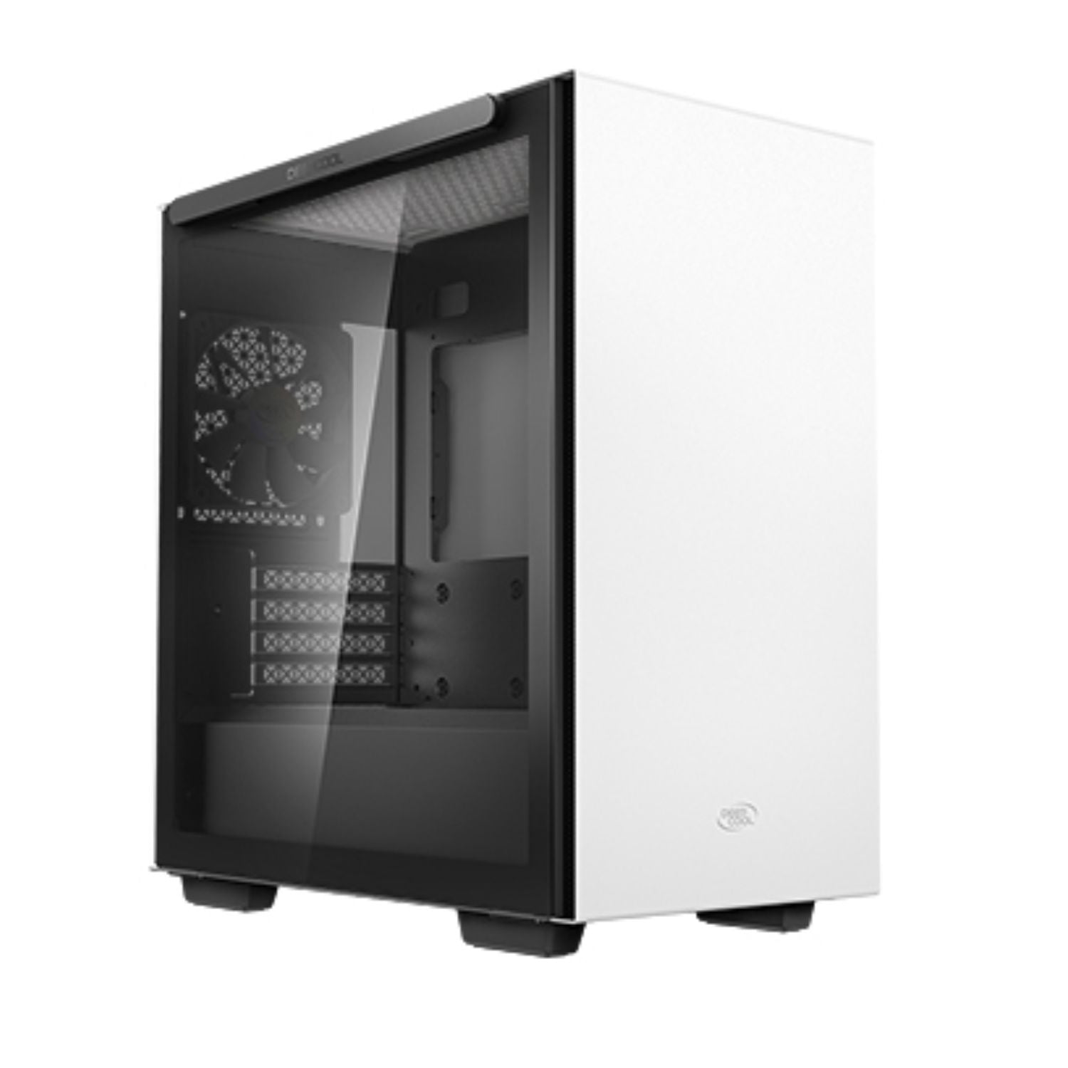 DeepCool MACUBE 110 White Minimalistic Micro-ATX Case, Magnetic Tempered Glass Panel, Removable D...