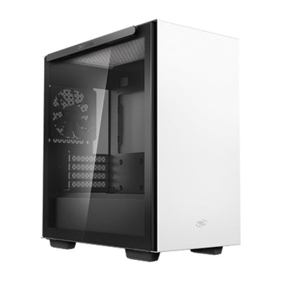 DeepCool MACUBE 110 White Minimalistic Micro-ATX Case, Magnetic Tempered Glass Panel, Removable D...