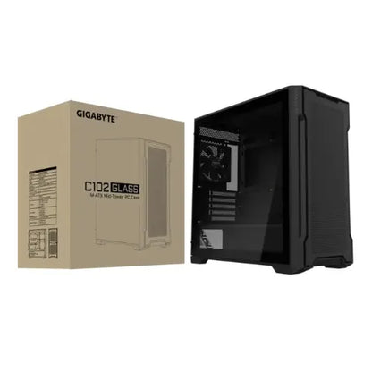Gigabyte C102 GLASS BlackMid Tower case, Mini ITX / Micro ATX, 5x Expansion slots, 2x 3.5' Drive...