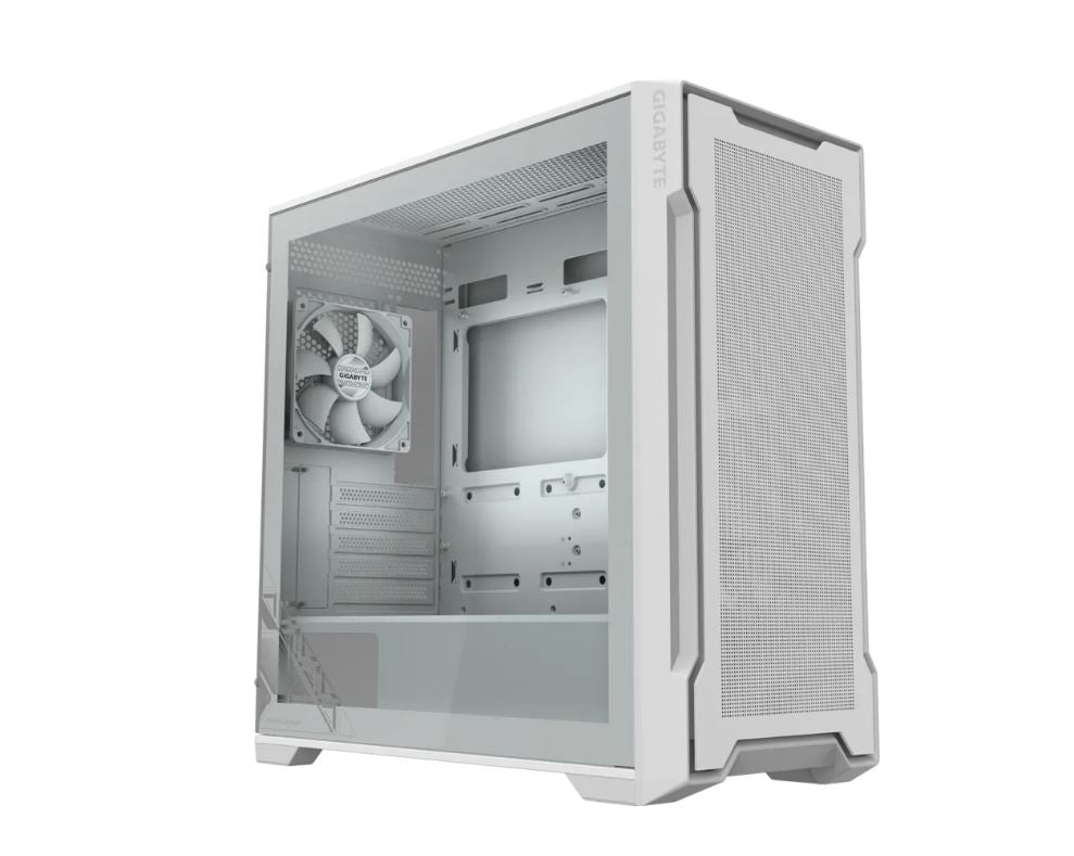 GIGABYTE C102 GLASS ICE Mid Tower case, H450x W210x D450 mm, White, 5 Expansion slots, 2x 3.5' Dr...