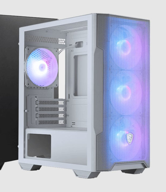 MSI MAG FORGE M100R WHITE, Micro ATX Case, 1x USB 3.2, 2x USB 2.0, 1x Audio, 1x Mic, 4x PCI-E, 2x...
