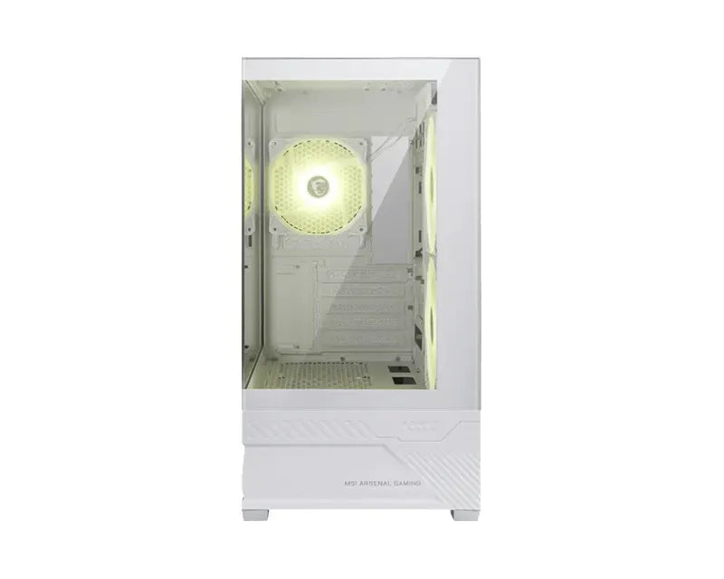 SI MAG PANO M110R - White, Mini Tower, 270° Panoramic Glass, Micro-ATX/Mini-ITX, 3x ARGB Fans, 36... - Image 2