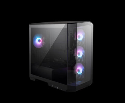 MSI MAG PANO M100R PZ BLACK Micro ATX Case, 1x USB 3.2, 2x USB 2.0, 1x Audio, 1x Mic, 4x PCI-E, 2...