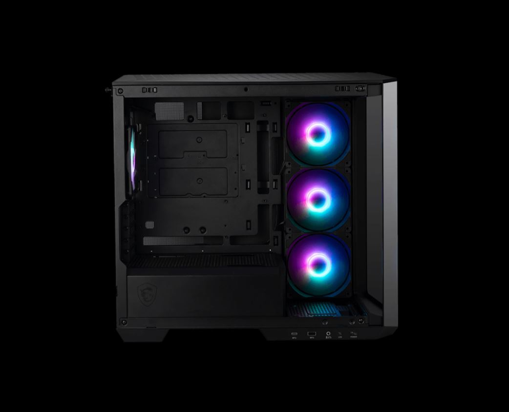 MSI MAG PANO M100R PZ BLACK Micro ATX Case, 1x USB 3.2, 2x USB 2.0, 1x Audio, 1x Mic, 4x PCI-E, 2... - Image 2