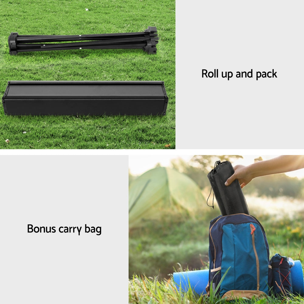 Weisshorn Folding Camping Table 40CM Roll Up Outdoor Picnic BBQ Aluminium Desk - Image 7