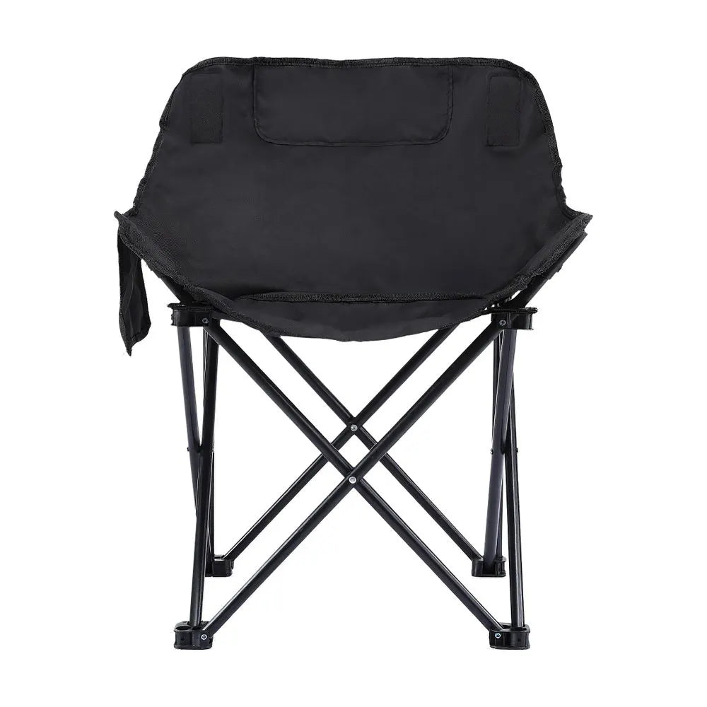 Weisshorn Folding Camping Moon Chair Portable Seat Weight Capacity 120KG Black - Image 3