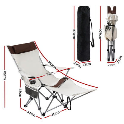 Weisshorn Camping Chair Reclining Adjustable Portable Outdoor Folding Lightweight - Image 2