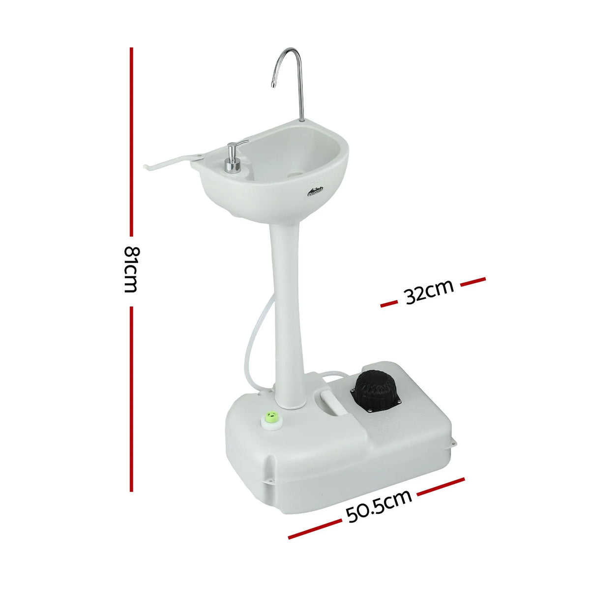 Weisshorn Camping Basin Portable Hand Wash Sink Stand 19L Capacity - Image 2