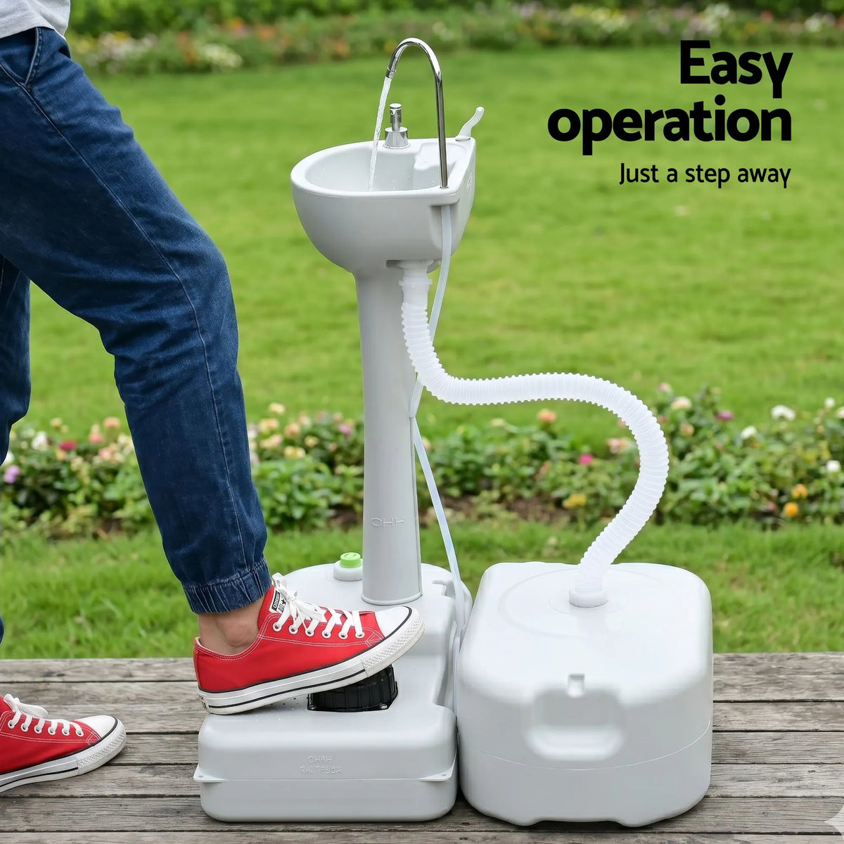 Weisshorn Camping Basin Portable Hand Wash Sink Stand 43L Capacity - Image 7