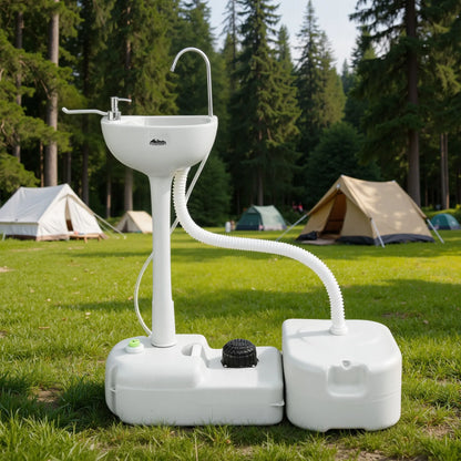 Weisshorn Camping Basin Portable Hand Wash Sink Stand 43L Capacity - Image 9