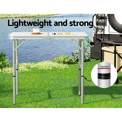 Weisshorn Folding Camping Table 90CM Adjustable Portable Outdoor Picnic Desk - Image 5