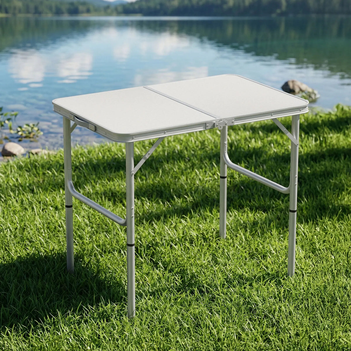 Weisshorn Folding Camping Table 90CM Adjustable Portable Outdoor Picnic Desk - Image 8