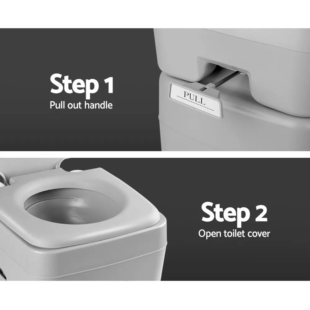 Weisshorn 20L Portable Camping Toilet Outdoor Flush Potty Boating - Image 5