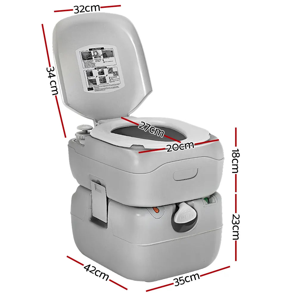 Weisshorn 22L Portable Camping Toilet Outdoor Flush Potty Boating - Image 2