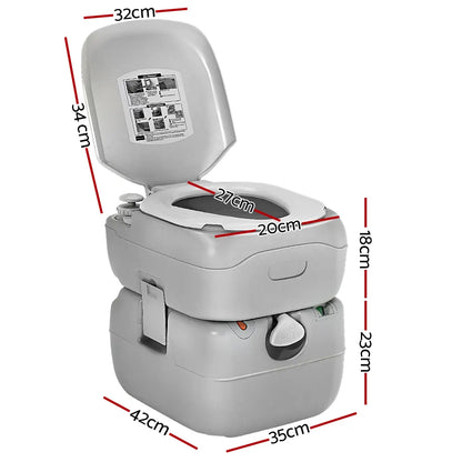 Weisshorn 22L Portable Camping Toilet Outdoor Flush Potty Boating - Image 2