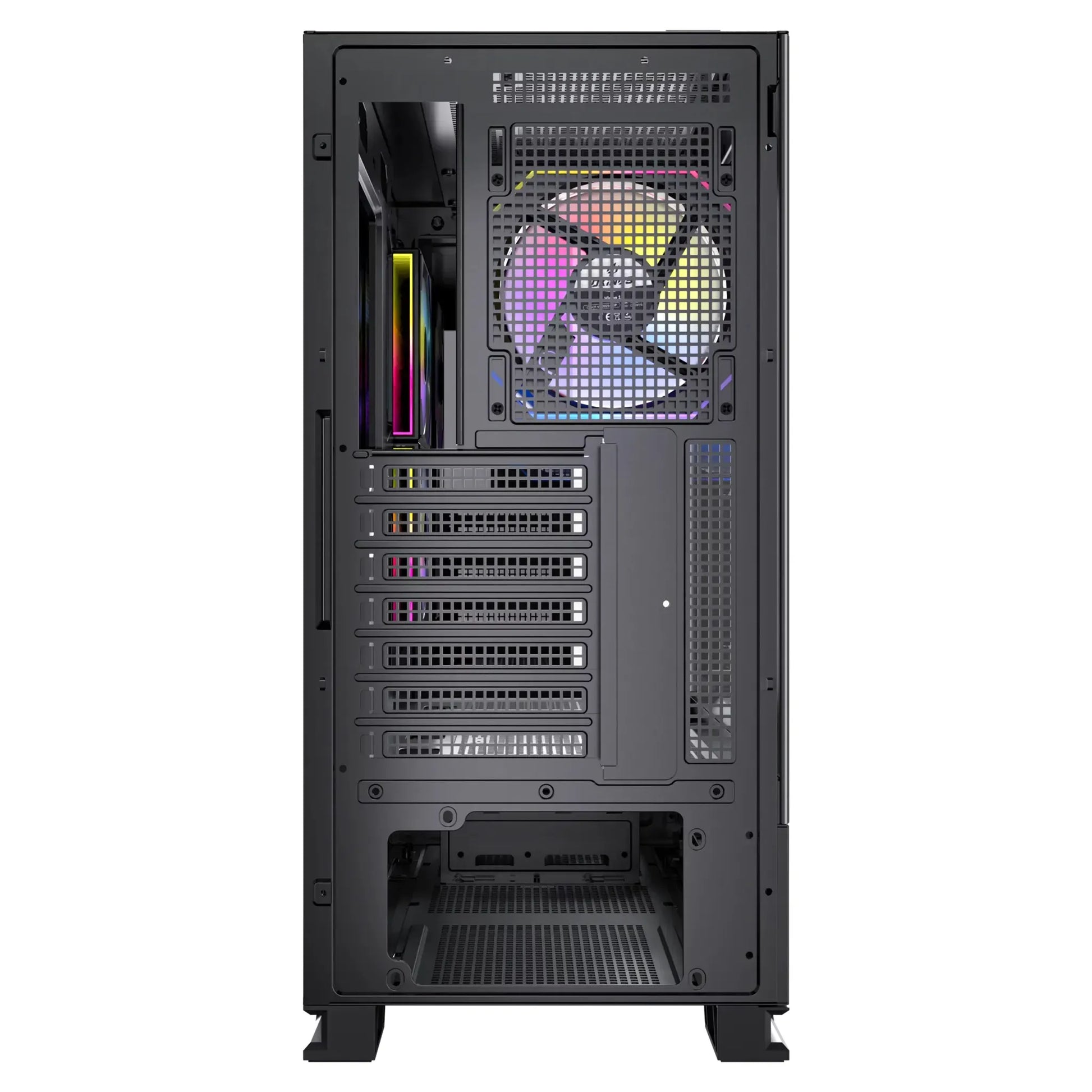 OKINOS Aqua 6 Infinity - Black, Mid Tower, ATX/Micro-ATX/ITX, 270° TG, USB-C 10Gbps, 3× ARGB PWM... - Image 4