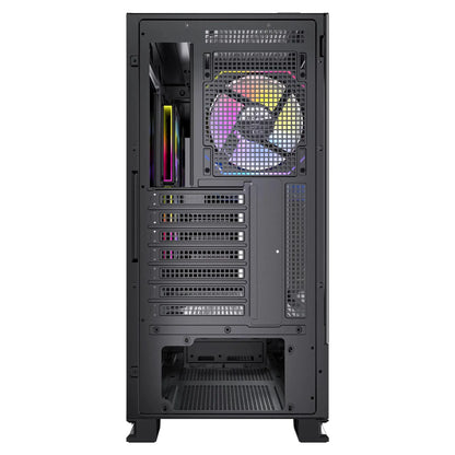 OKINOS Aqua 6 Infinity - Black, Mid Tower, ATX/Micro-ATX/ITX, 270° TG, USB-C 10Gbps, 3× ARGB PWM... - Image 4