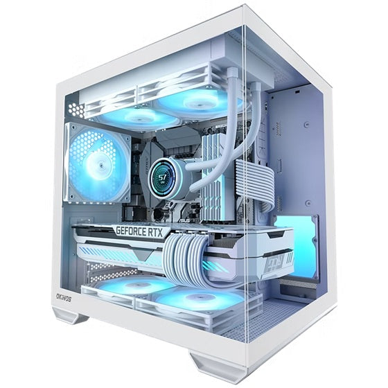 OKINOS Mirage 4 mATX ARGB Case, ARGB controller, 4x ARGB Fans. Ultimate thermal, Steel,2x USB3.0,...