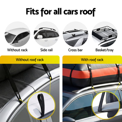 Giantz Rooftop Cargo Bag Waterproof Car Luggage Carrier 15 Cubic Ft Universal - Image 4