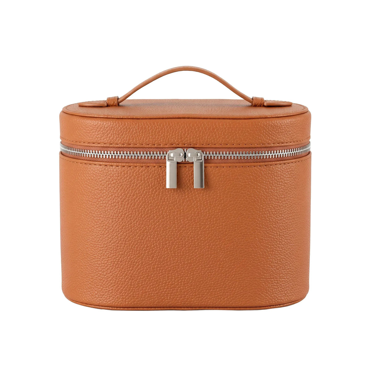 Embellir Makeup Case for Women Travel PU Cosmetic Organizer Brown - Image 3