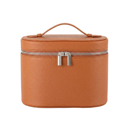 Embellir Makeup Case for Women Travel PU Cosmetic Organizer Brown - Image 3