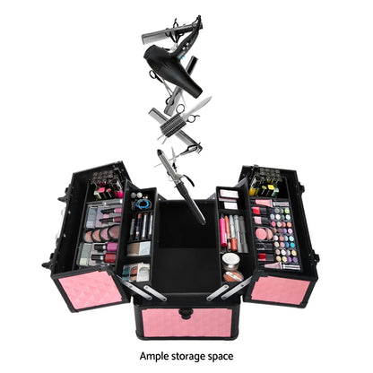 Embellir Portable Cosmetic Beauty Makeup Case - Diamond Pink - Image 6