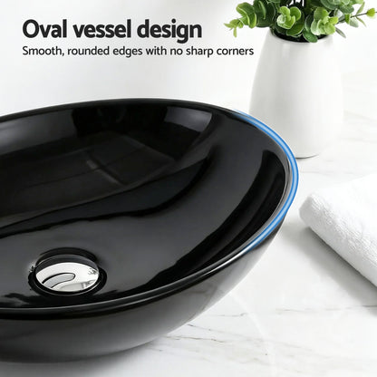 Cefito Bathroom Basin Ceramic Vanity Sink Hand Wash Bowl 41x34cm - Image 7