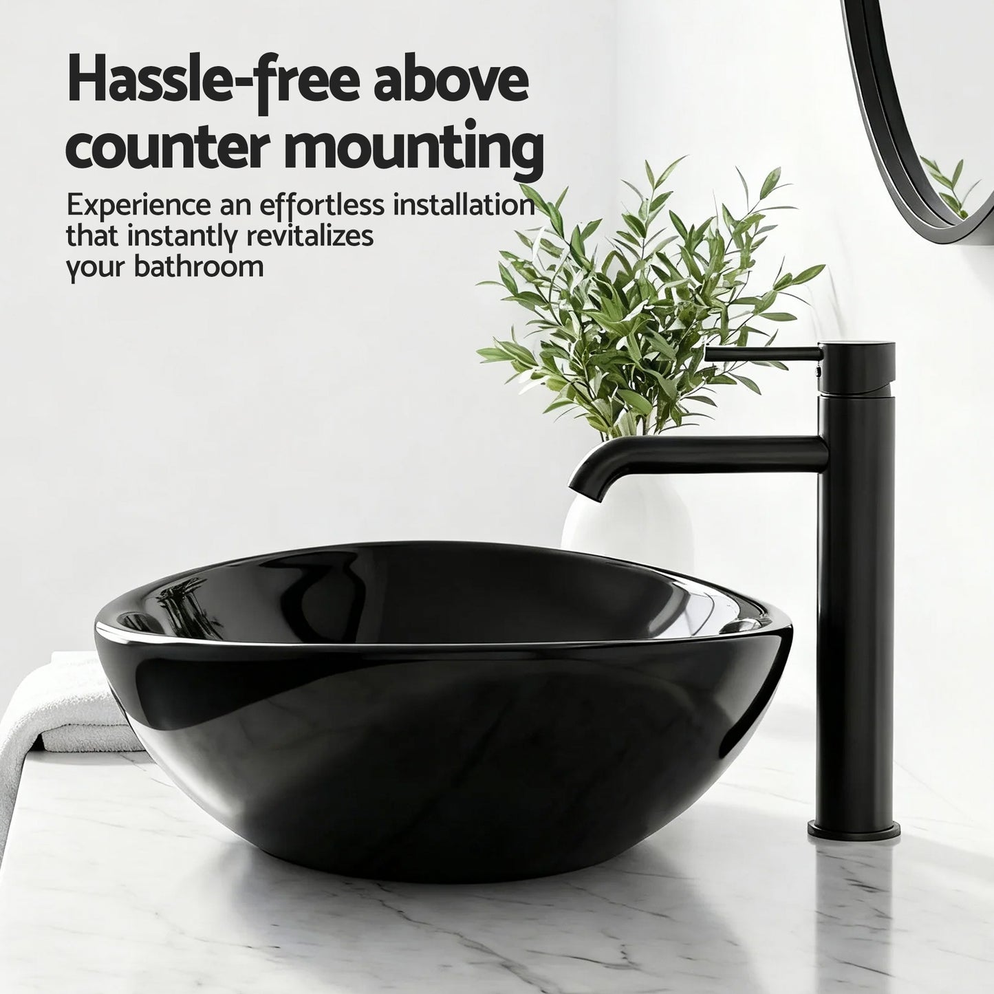 Cefito Bathroom Basin Ceramic Vanity Sink Hand Wash Bowl 41x34cm - Image 8